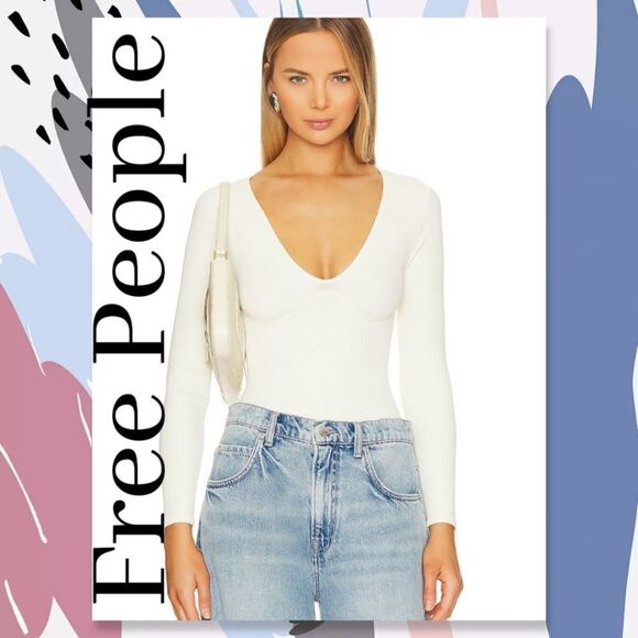 NWT/NWOT Free People Meg Seamless Body Suit Long Sleeve - Picture 1 of 16